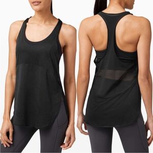 Lululemon Twist Around 2-in-1 Tank in Black Luxtreme Built-in Bra Size 6